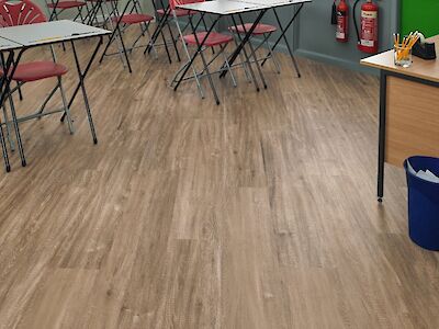 Karndean Wood Effect LVT Flooring: Blush Oak, White Painted Oak, Neutral Oak and Raven Oak